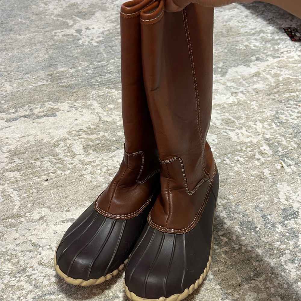 Brown Man-made material Rubber Duck Boots